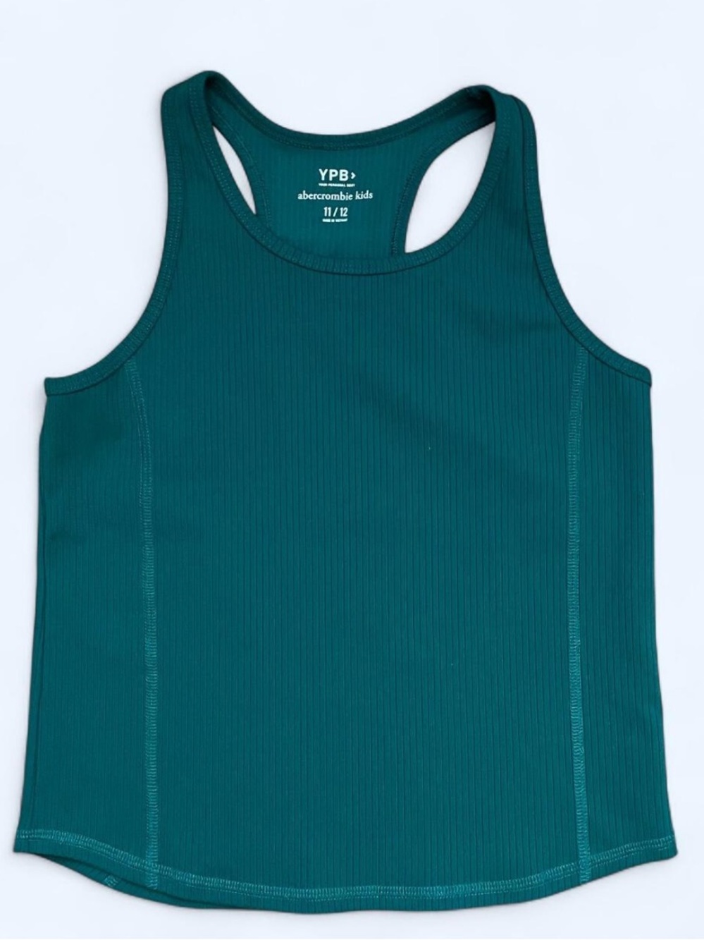 Abercrombie Kids Teal Ribbed Racerback Tank - Girls size 11/12
